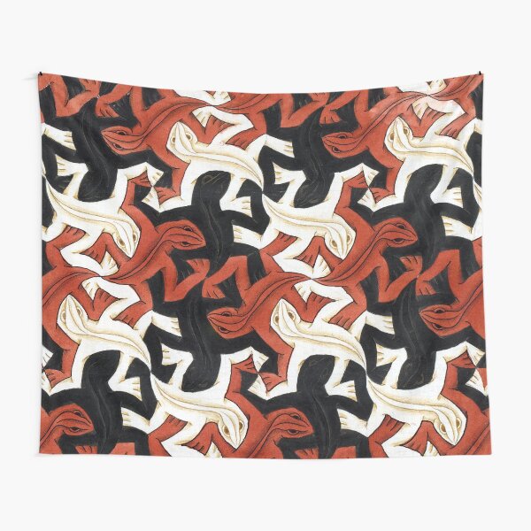 Escher lizard Tapestry