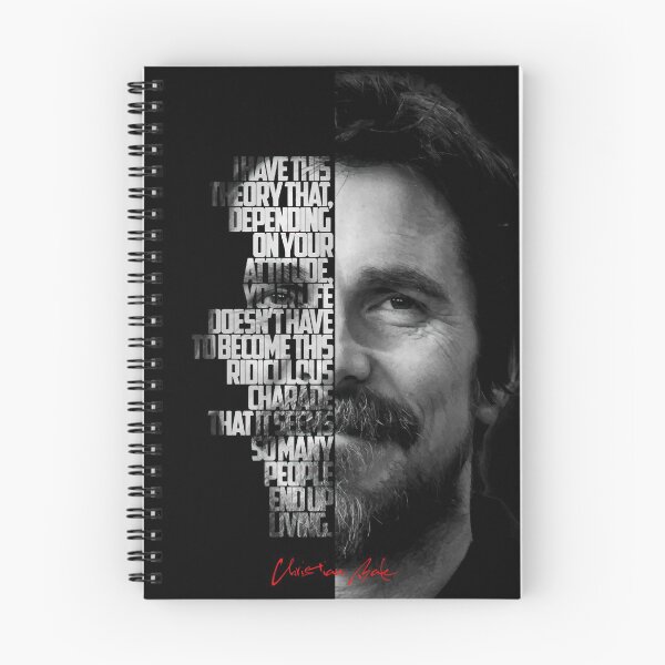 Item preview, Copy of Black and white Christian Bale quote. designed and sold by Enea Kelo.
