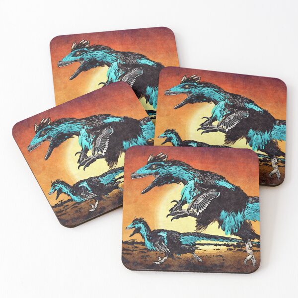 Item preview, Dinosaur Deinonychus Raptor Watercolor Dominion illustration designed and sold by DebiPhillips.