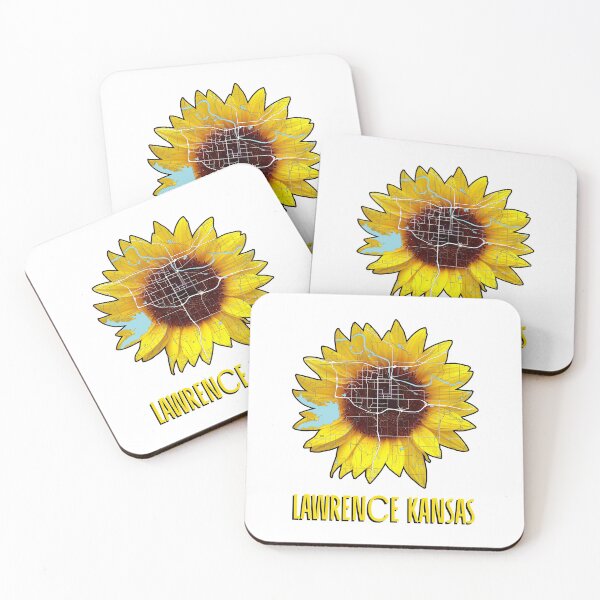 Item preview, Lawrence Kansas Sunflower Map designed and sold by kelbyredux.