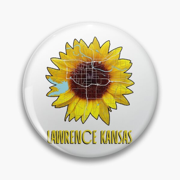 Item preview, Lawrence Kansas Sunflower Map designed and sold by kelbyredux.