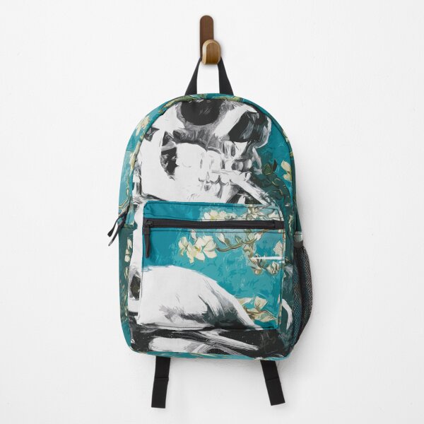 Item preview, Skull with burning cigarette on cherry blossom designed and sold by filippobassano.