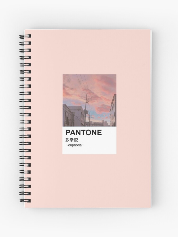 Pantone Aesthetic Anime Japanese Sunset Spiral Notebook for Sale