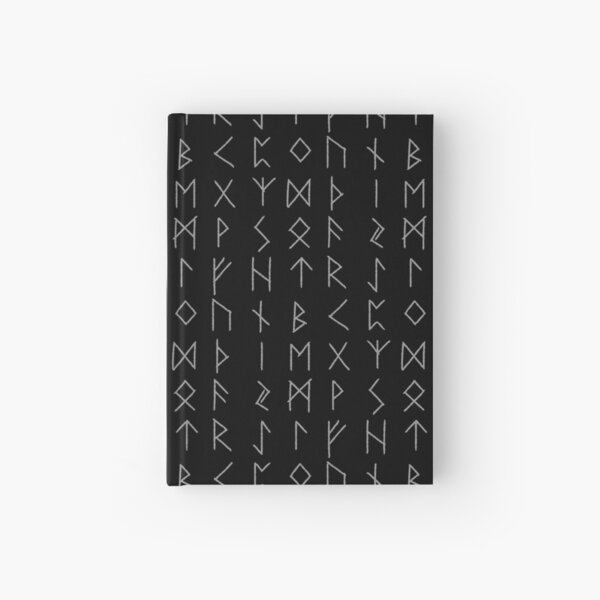 Vista previa del artículo con la obra «Patrón de runas de Futhark antiguo en gris», diseñado y vendido por arccitius.