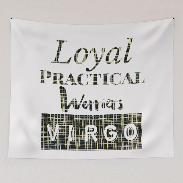 Item preview, Virgo Zodiac Sign Yellow Grid Pattern designed and sold by AMSonArt.
