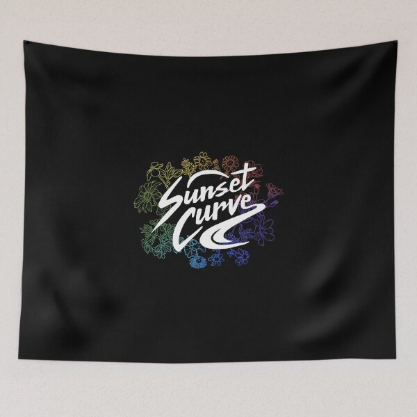 Item preview, Sunset Curve - Floral Rainbow designed and sold by GoldenDov.