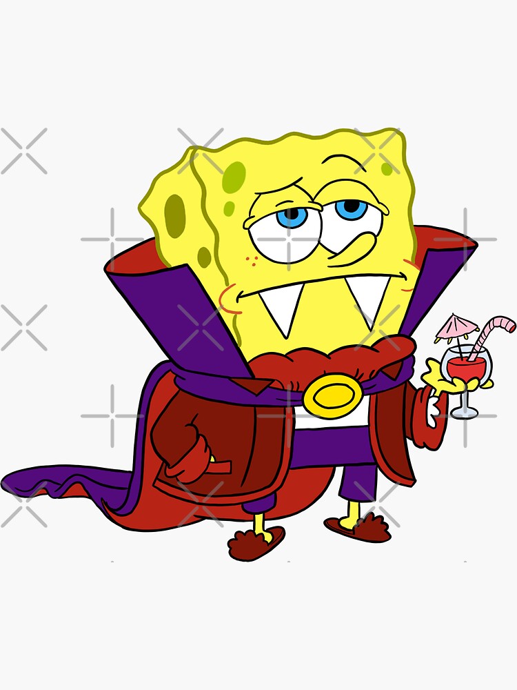 "Spongebob Vampire Dracula" Sticker for Sale by marglaufenberg Redbubble
