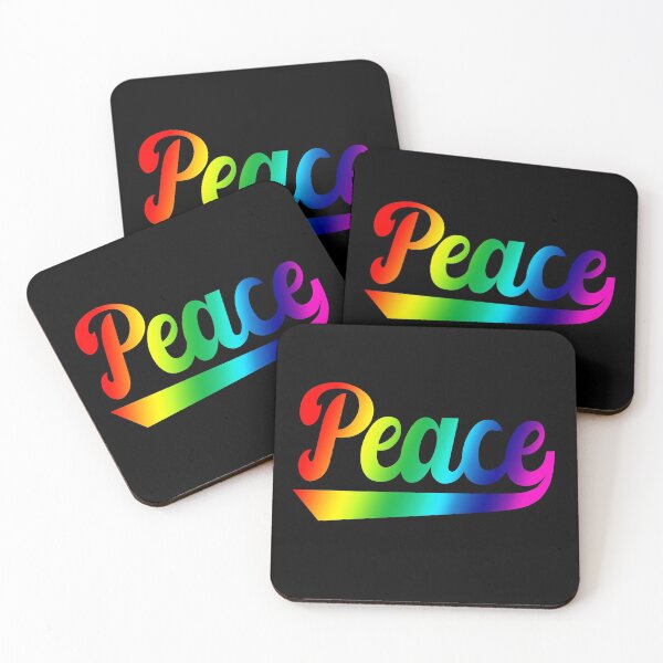 Item preview, Peace with underscore rainbow pacifism designed and sold by GeogDesigns.