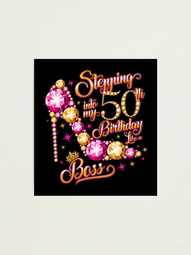 Stepping 50th Birthday Like A Boss 50.h Birthday Leggings by