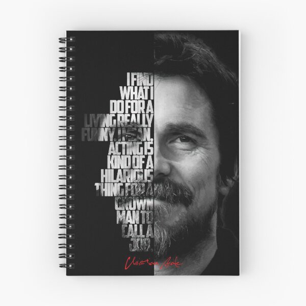 Item preview, Black and white Christian Bale quote. designed and sold by Enea Kelo.