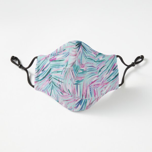 Palm leaf print - Tropical nature pastel color Fitted 3-Layer