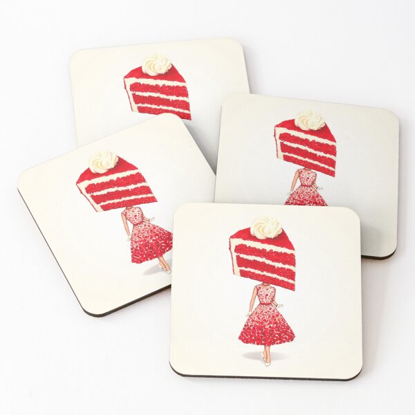 Item preview, Cake Head Pin-Up: Red Velvet designed and sold by Kelly  Gilleran.