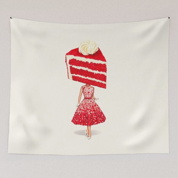 Item preview, Cake Head Pin-Up: Red Velvet designed and sold by Kelly  Gilleran.