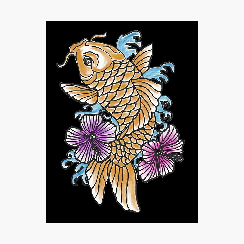 7 Colorful Koi Neck Fish Tattoos