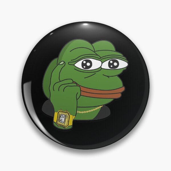Item preview, Pepe the frog meme watch designed and sold by Omeris.