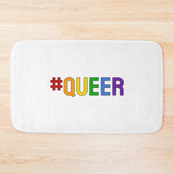 Item preview, hashtag queer rainbow colors designed and sold by Inspirationmotivation.