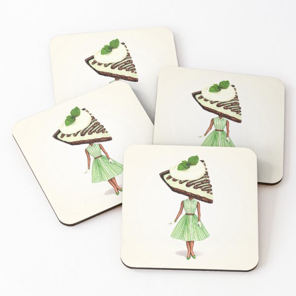 Item preview, Cake Head Pin-Up: Grasshopper Pie designed and sold by Kelly  Gilleran.