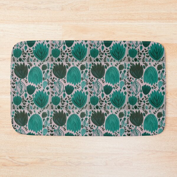 Item preview, Leaves Teal and Green White Background designed and sold by DesignsByMuriel.