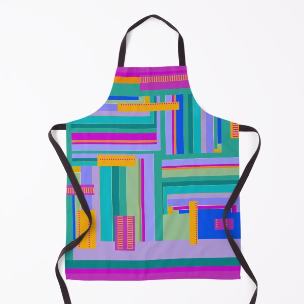 Item preview, Magenta Corridors graphic design in deep pink orange blue green purple designed and sold by djrunnels.