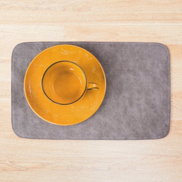 Item preview, Empty orange tableware and dishware settings and serving on the gray background, plate and cup designed and sold by Taidundua.