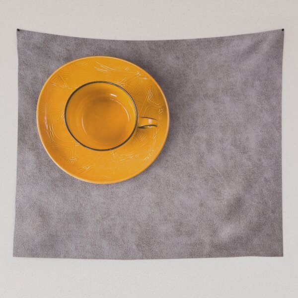 Item preview, Empty orange tableware and dishware settings and serving on the gray background, plate and cup designed and sold by Taidundua.