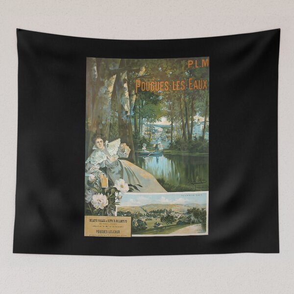 Item preview, Pougues les Eaux retro poster designed and sold by CorasPosters.