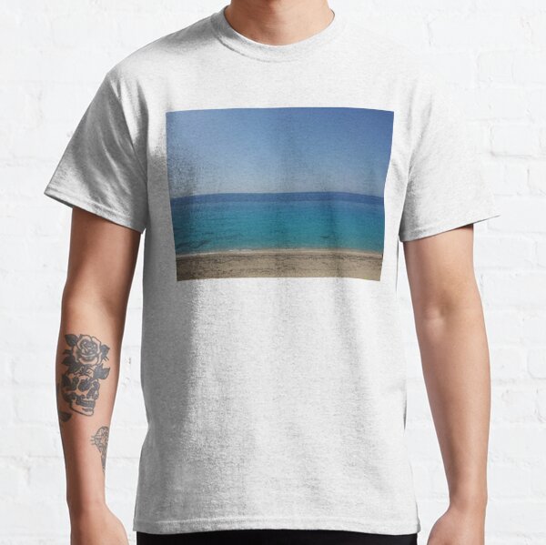 Ionian blue, horizontal lines Classic T-Shirt
