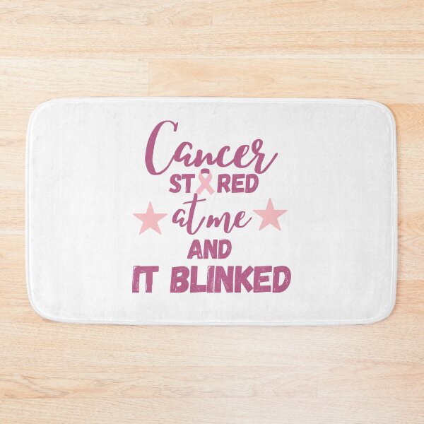 Item preview, Cancer stared at me and it blinked - pink script designed and sold by Achidesign.