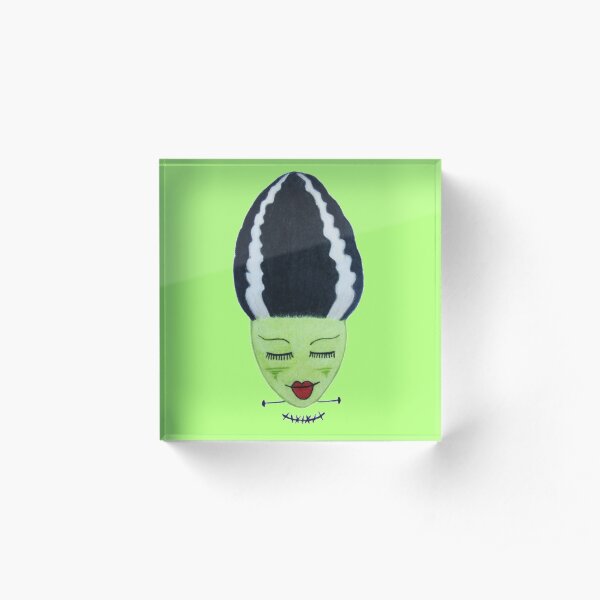 Frankenstein's Bride - Lime Green Acrylic Block