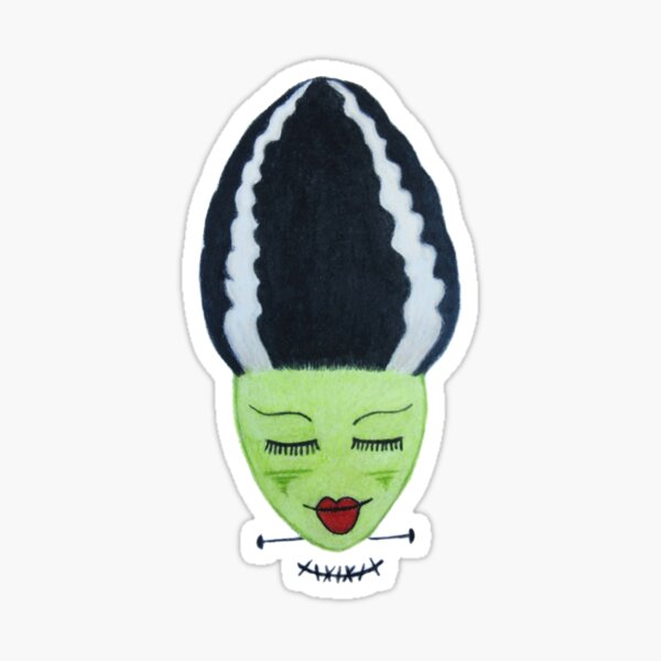 Frankenstein's Bride - Lime Green Sticker