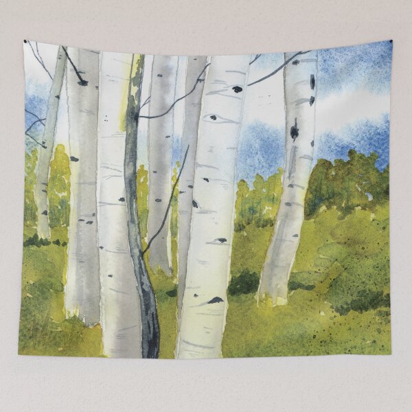 Item preview, Little Aspen Grove in Watercolor designed and sold by Kelly Roy.