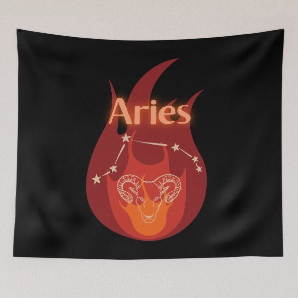 Item preview, Zodiac Star Sign: Fiery Aries Flame designed and sold by LilWildflowers.
