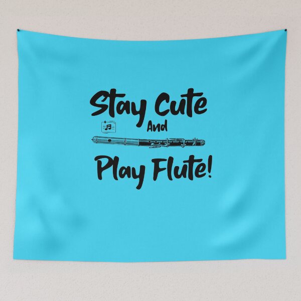 Item preview, «Stay Cute and Play Flute!» Music Orchestra Piano Band  designed and sold by musicmusicpin.