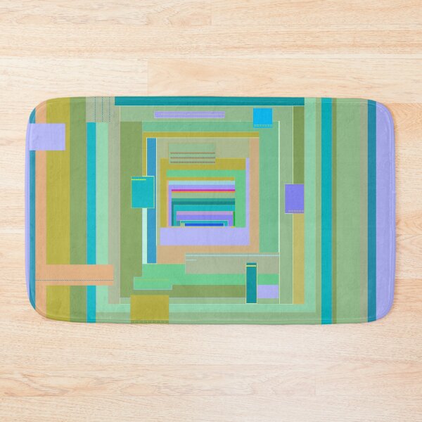 Item preview, Seashore on Jupiter geometric pattern in blue green purple designed and sold by djrunnels.