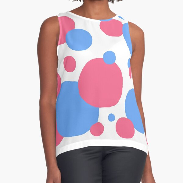 Pink and Blue Candy floss Sleeveless Top