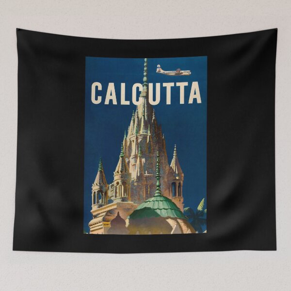 Item preview, Calcutta retro poster designed and sold by CorasPosters.
