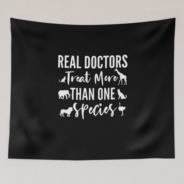 Item preview, Real Doctors Treat More Than One Species, funny veterinarian, funny vet tech, funny vet designed and sold by AAMDesigns.