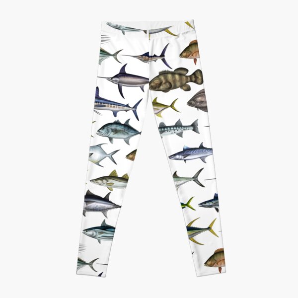 Sea Gamefish, Mahi, Snook, Marlin, Swordfish ,Sailfish, Tarpon - Digital drawing by (ANTARTOUTDOORS) Leggings