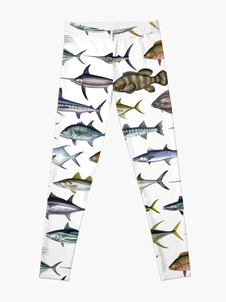 Alternate view of Sea Gamefish, Mahi, Snook, Marlin, Swordfish ,Sailfish, Tarpon - Digital drawing by (ANTARTOUTDOORS) Leggings