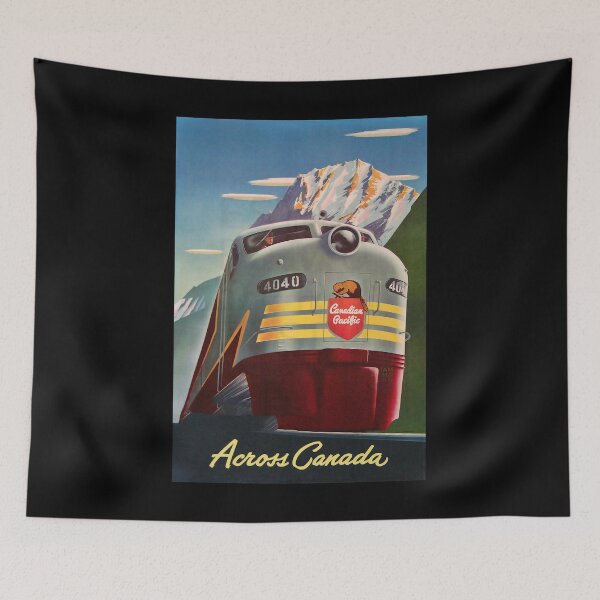 Item preview, Across Canada retro poster designed and sold by CorasPosters.