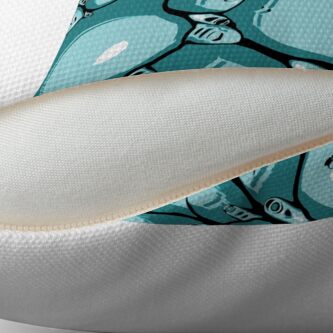 Alternate view of Abstract Turquoise Pattern Floor Pillow