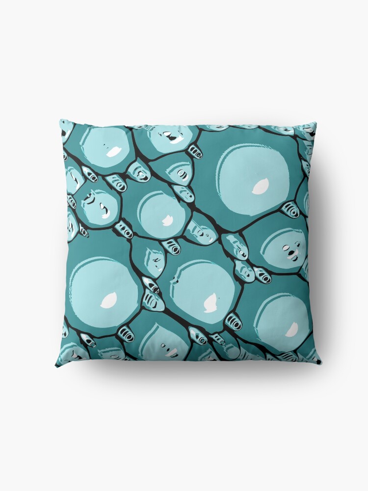 Alternate view of Abstract Turquoise Pattern Floor Pillow