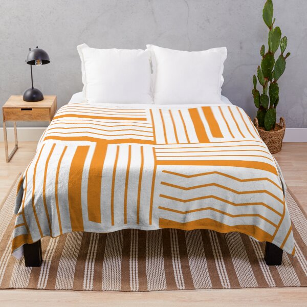Artikelvorschau, Linien & Wackeln Geometrisches Muster - Orange entworfen und verkauft von RoguePatterns.