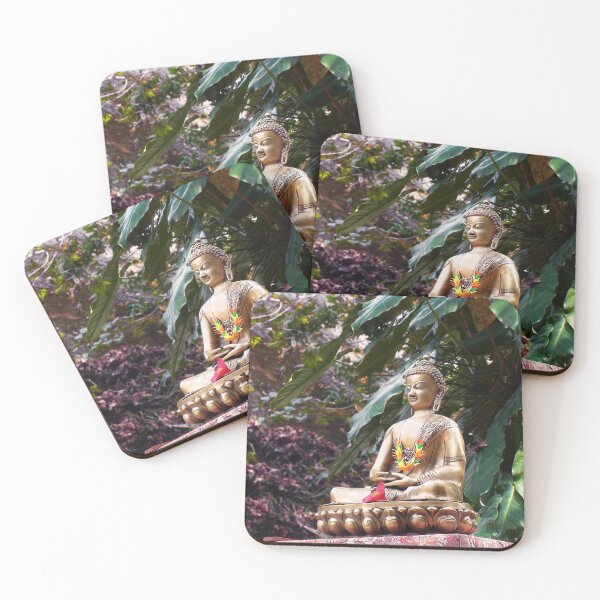 Item preview, Buddha meditating in the forest designed and sold by monoguru.