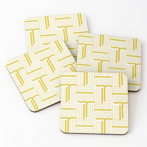 Item preview, Lines & Wiggles Geometric Pattern – Mustard Yellow designed and sold by RoguePatterns.