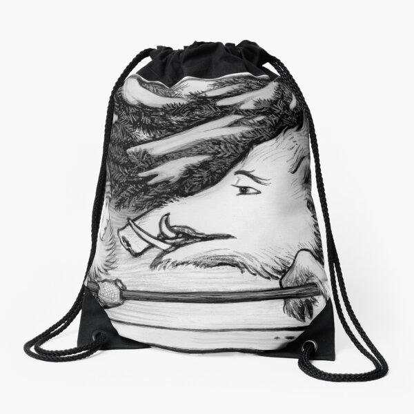 Solstice Boar Hunt Drawstring Bag