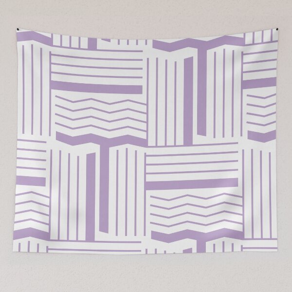 Item preview, Lines & Wiggles Geometric Pattern – Lilac designed and sold by RoguePatterns.