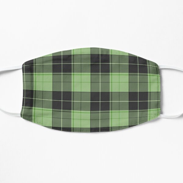 Einfaches Tartan-Muster in hellem Grün Flache Maske