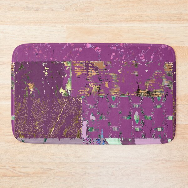 Item preview, Plum textiles, mixed media, fiber art, purple, pink, blue, lavender, orange, green designed and sold by djrunnels.