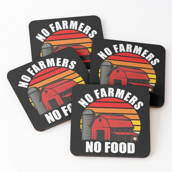 Item preview, No Farmers No Food Retro Sunset designed and sold by RandomStuffShop.